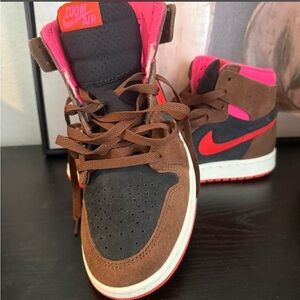 Nike Air Jordan 1 Brown and Red Sneakers